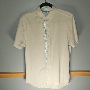 Heritage Beige Casual Button Down Shirt